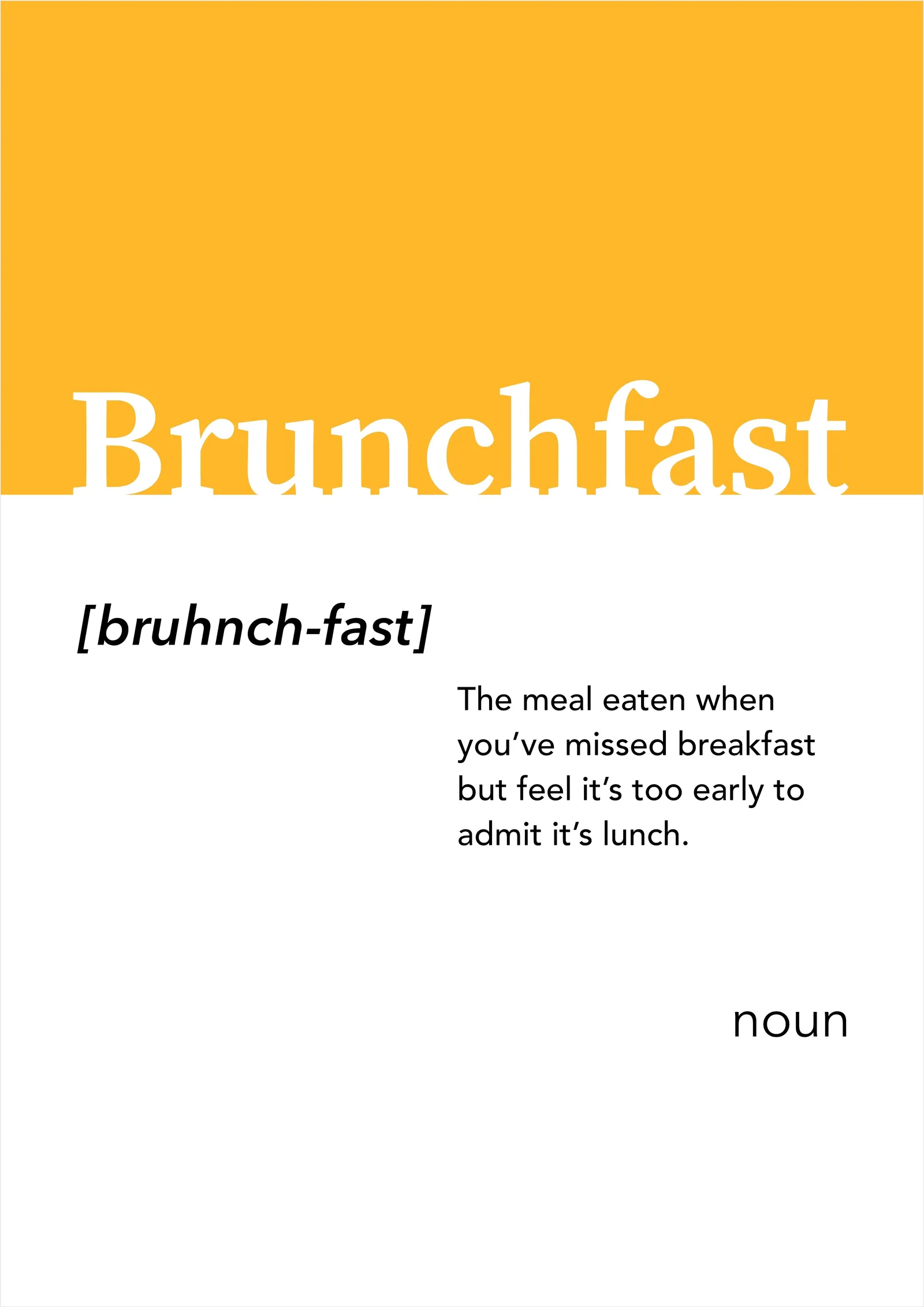 Brunchfast Alt-dictionary Print