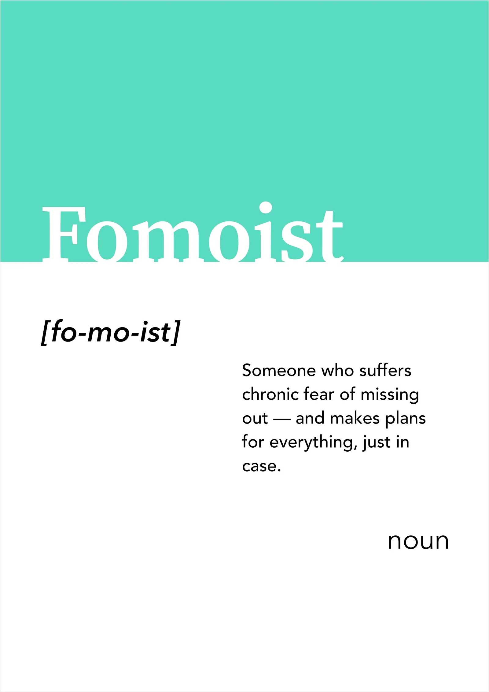 Fomoist Alt-dictionary Print