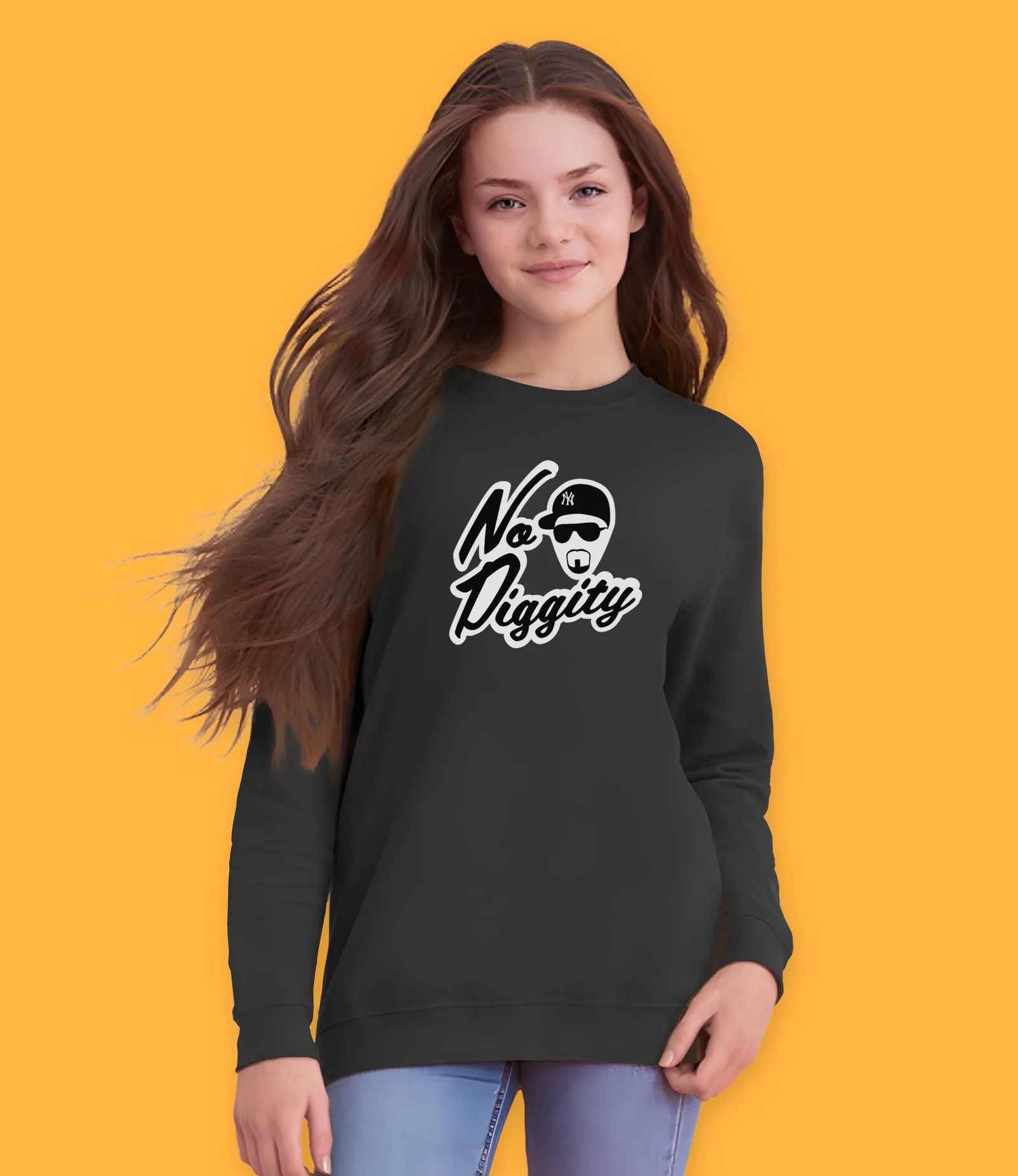 "No Diggity" Organic Cotton Girls Sweatshirt