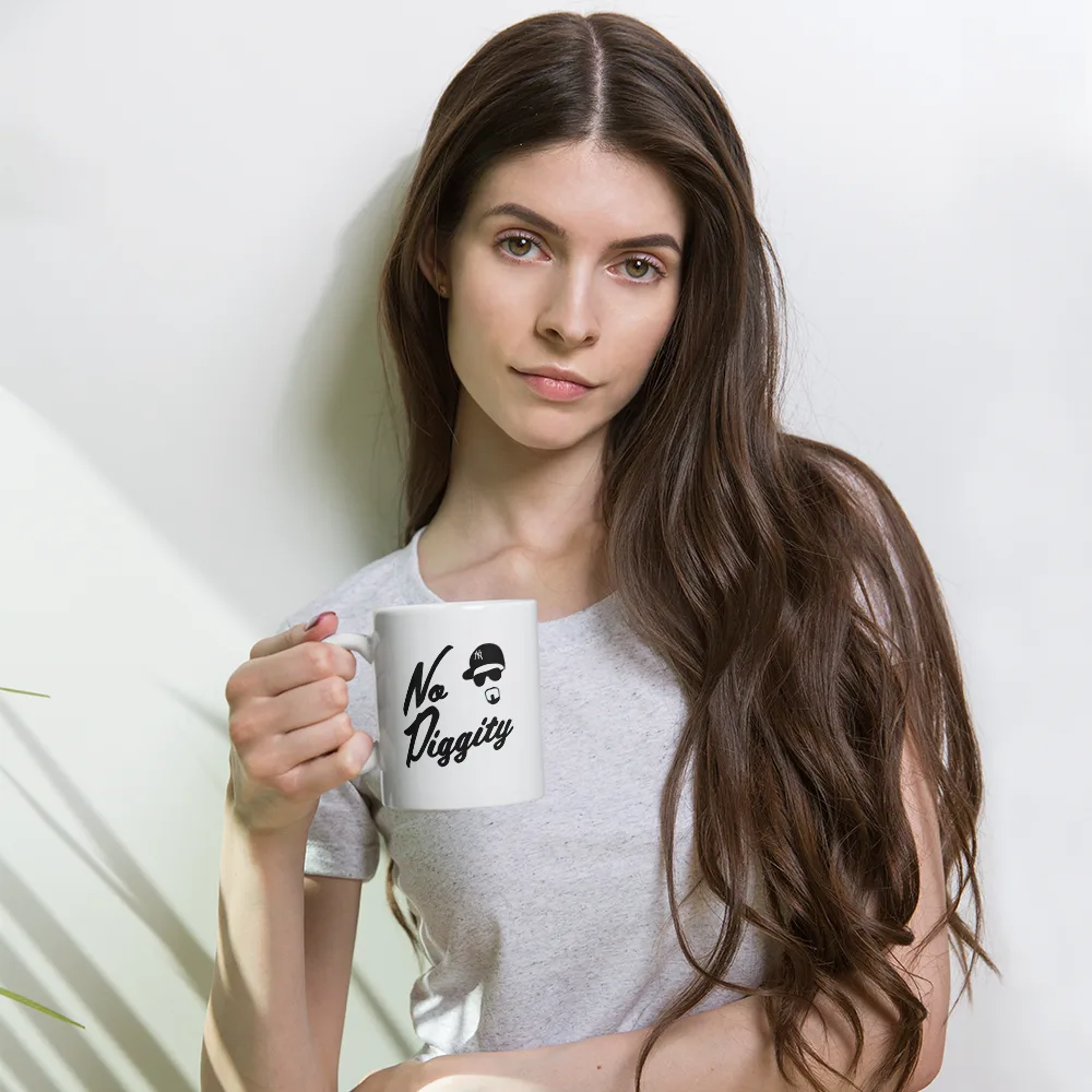 "No Diggity" White glossy mug